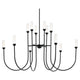 Moraine 50" LED 12-Light 2-Tier Chandelier
