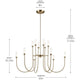 Moraine 50" LED 12-Light 2-Tier Chandelier