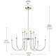 Moraine 50" LED 12-Light 2-Tier Chandelier