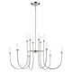 Moraine 50" LED 12-Light 2-Tier Chandelier