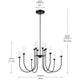 Moraine 40" LED 12-Light 2-Tier Chandelier