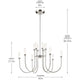Moraine 40" LED 12-Light 2-Tier Chandelier