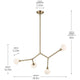 Cassius 39.5" 4-Light Convertible Chandelier