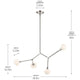 Cassius 39.5" 4-Light Convertible Chandelier
