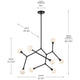 Cassius 52.5" 8-Light Convertible Chandelier