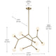 Cassius 52.5" 8-Light Convertible Chandelier