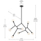 Cassius 61.25" 8-Light Convertible Chandelier