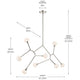 Cassius 61.25" 8-Light Convertible Chandelier