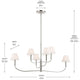 Eadie 41" 6-Light Chandelier
