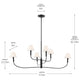 Eadie 51.5" 6-Light Chandelier