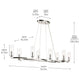 Harpin 52.5" 8-Light Linear Chandelier