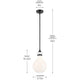 Laria 9.75" 1-Light Pendant