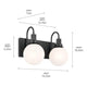 Kichler - Hex 14.25" 2-Light Vanity - Lights Canada