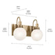 Kichler - Hex 14.25" 2-Light Vanity - Lights Canada