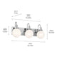 Kichler - Hex 22.75" 3-Light Vanity - Lights Canada