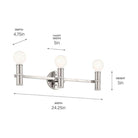 Kichler - Torche 24.25" 3-Light Vanity - Lights Canada