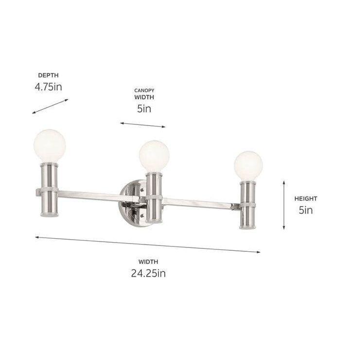 Kichler - Torche 24.25" 3-Light Vanity - Lights Canada