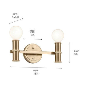 Kichler - Torche 13" 2-Light Vanity - Lights Canada