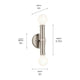 Kichler - Torche 9.75" 2-Light Wall Sconce - Lights Canada