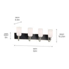Kichler - Solia 32" 4-Light Vanity - Lights Canada