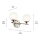 Benno 14.75" 2-Light Vanity Light