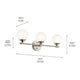 Benno 24.5" 3-Light Vanity Light