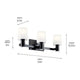 Adani 24" 3-Light Vanity Light