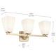 Marant 23.75" 3-Light Vanity Light