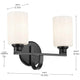 Gioe 14.25" 2-Light Vanity Light