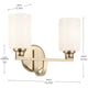 Gioe 14.25" 2-Light Vanity Light
