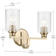 Gioe 14.25" 2-Light Vanity Light