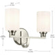 Gioe 14.25" 2-Light Vanity Light