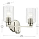 Gioe 14.25" 2-Light Vanity Light