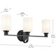 Gioe 24.25" 3-Light Vanity Light