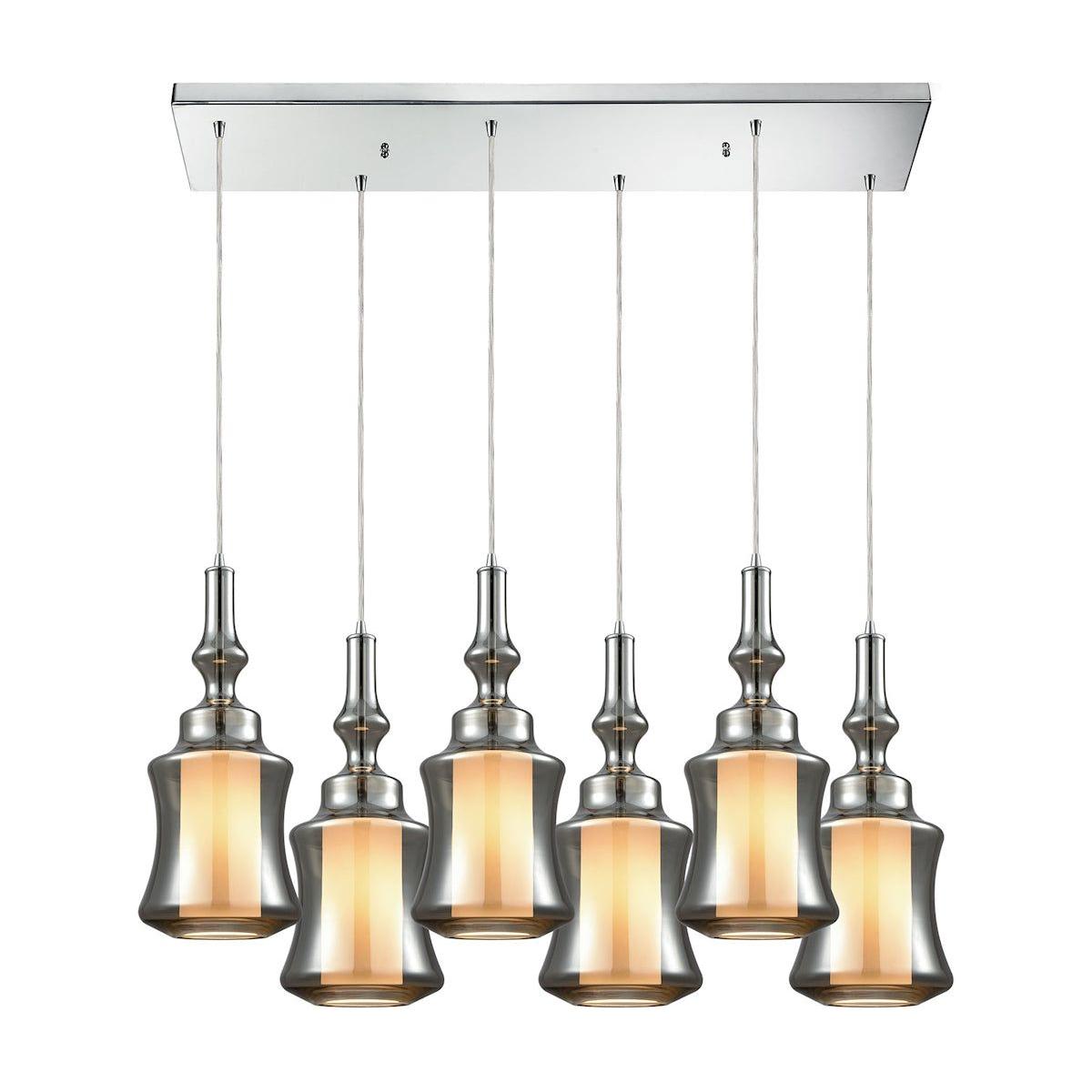 Alora 6-Light Rectangular Pendant