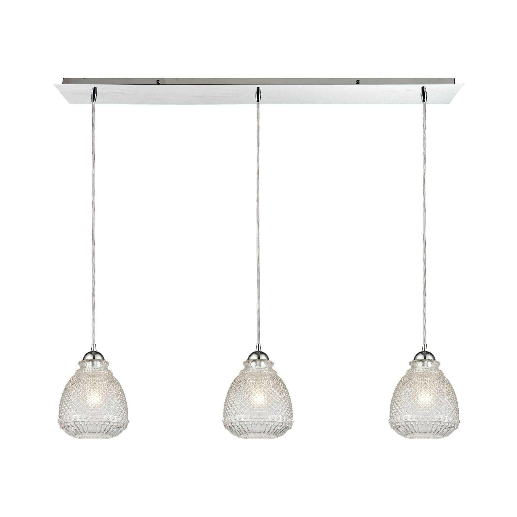 Victoriana 3-Light Linear Pendant Fixture