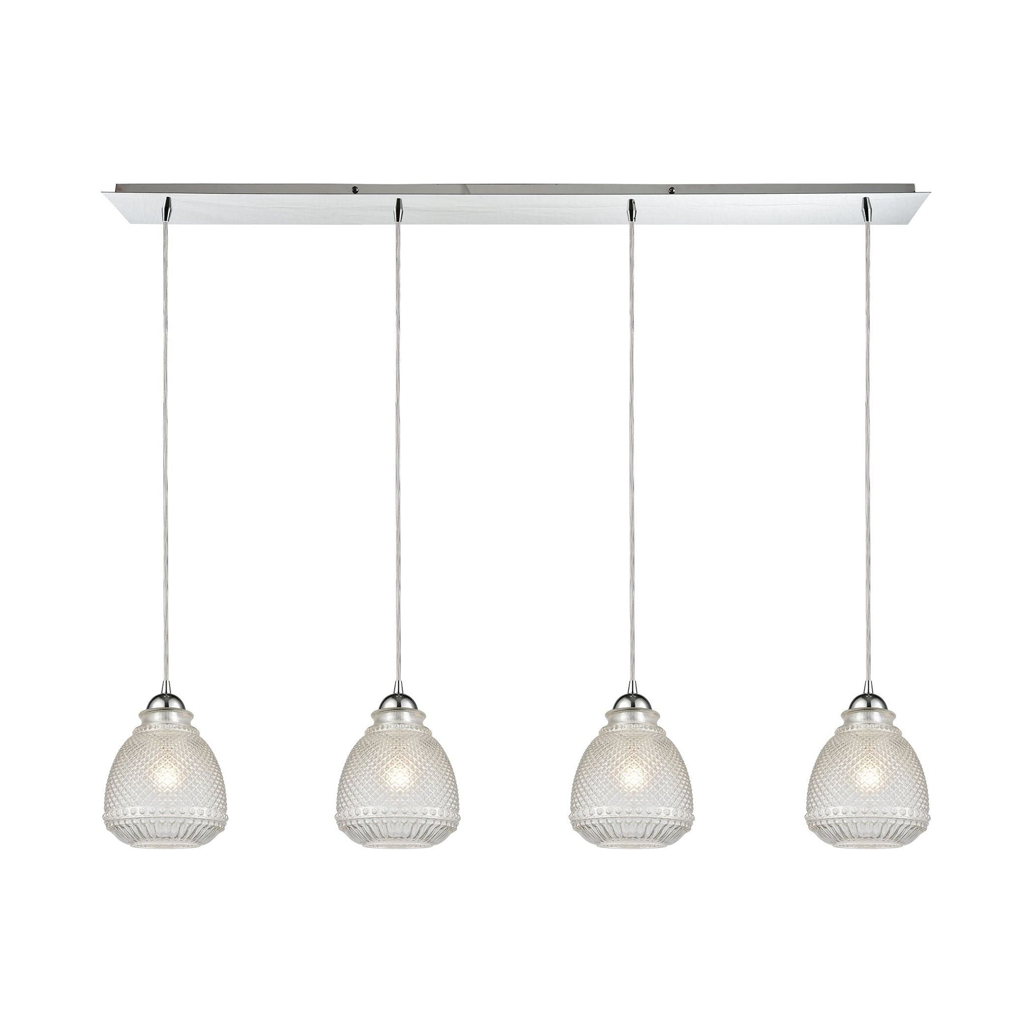 Victoriana 4-Light Linear Pendant Fixture