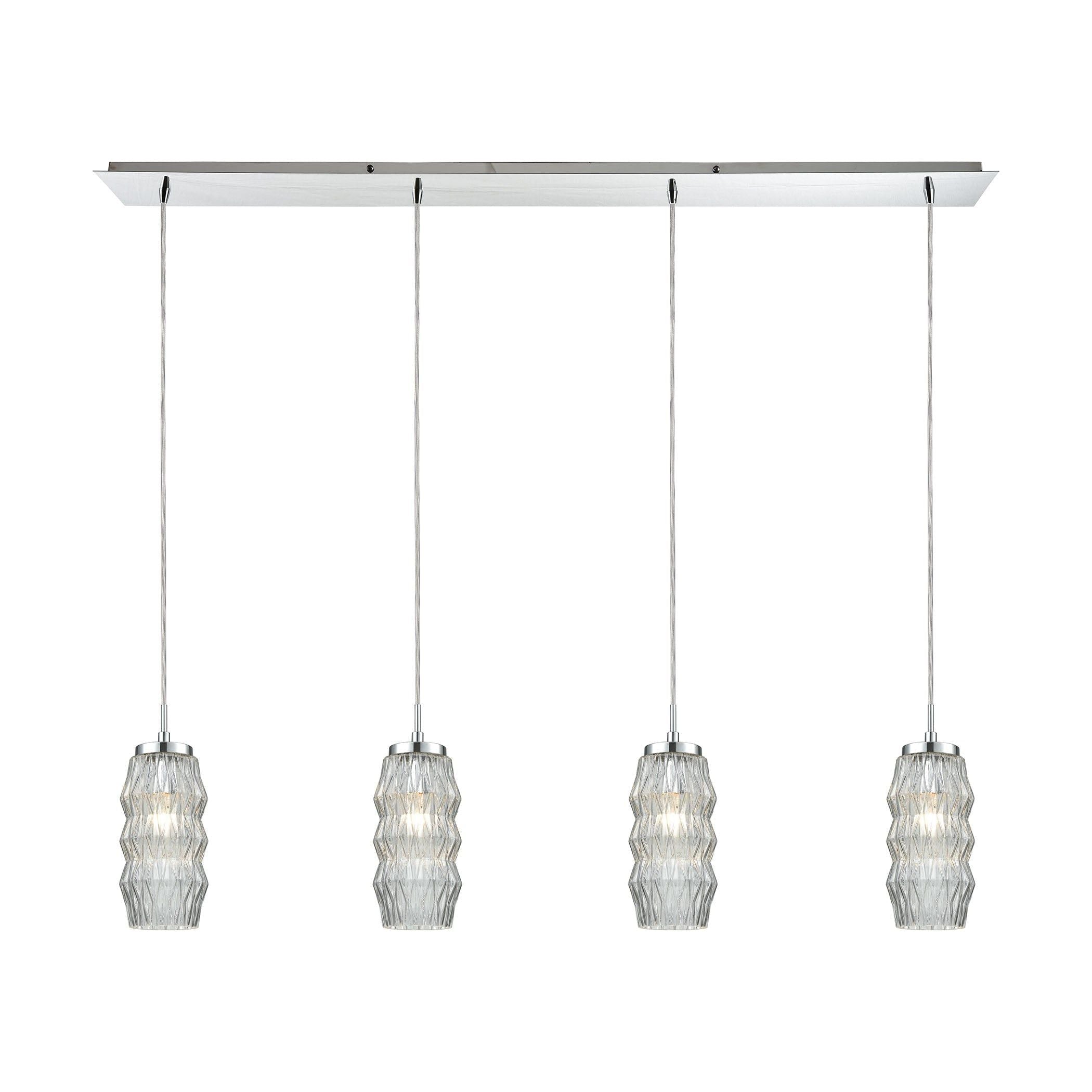 Zigzag 46" Wide 4-Light Linear Pendant