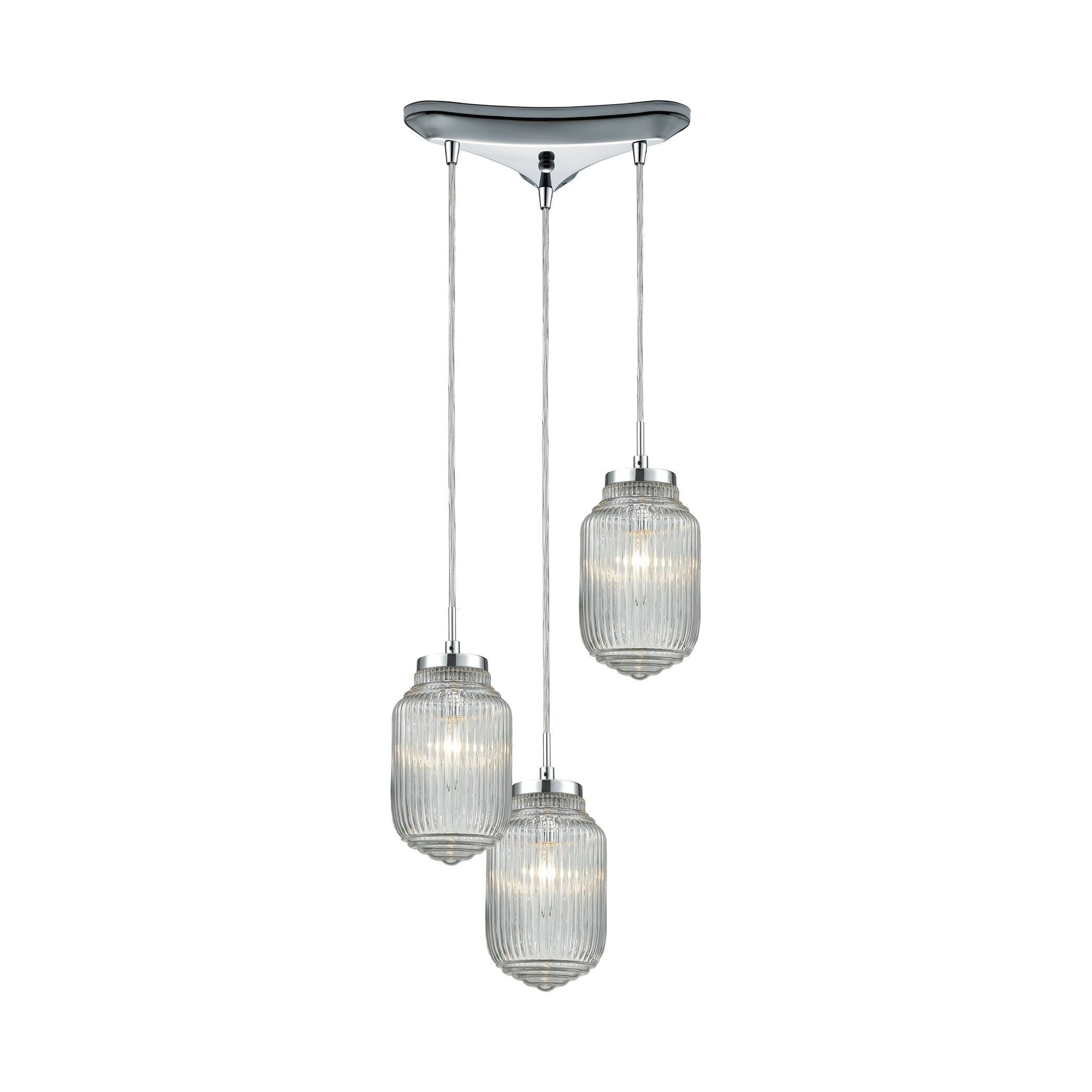 Dubois 12" Wide 3-Light Mini Pendant