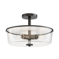 Fuller 3-Light Semi Flush/Pendant Convertible