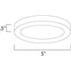 Wafer 5" Round 3000K LED Surface Mount