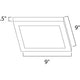 Wafer 9" Square 3000K LED Surface Mount
