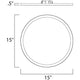 Wafer 15" Round 3000K LED Surface Mount