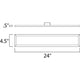 Wafer 4.5"x24" Linear 3000K LED Surface Mount