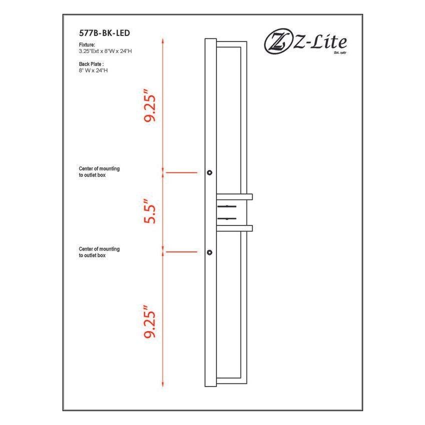 Z-Lite - Eclipse 2-Light Outdoor Wall Light - Lights Canada