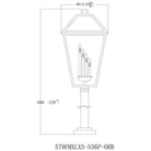 Z-Lite - Talbot 4-Light Outdoor Post Light - Lights Canada