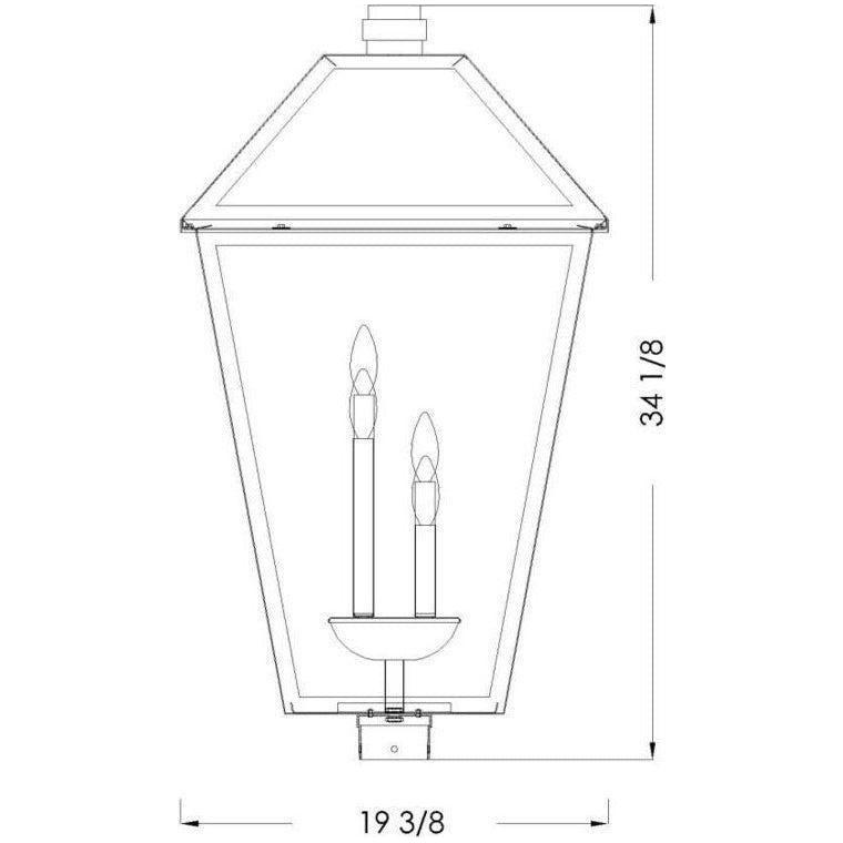 Z-Lite - Talbot 4-Light Outdoor Post Light - Lights Canada