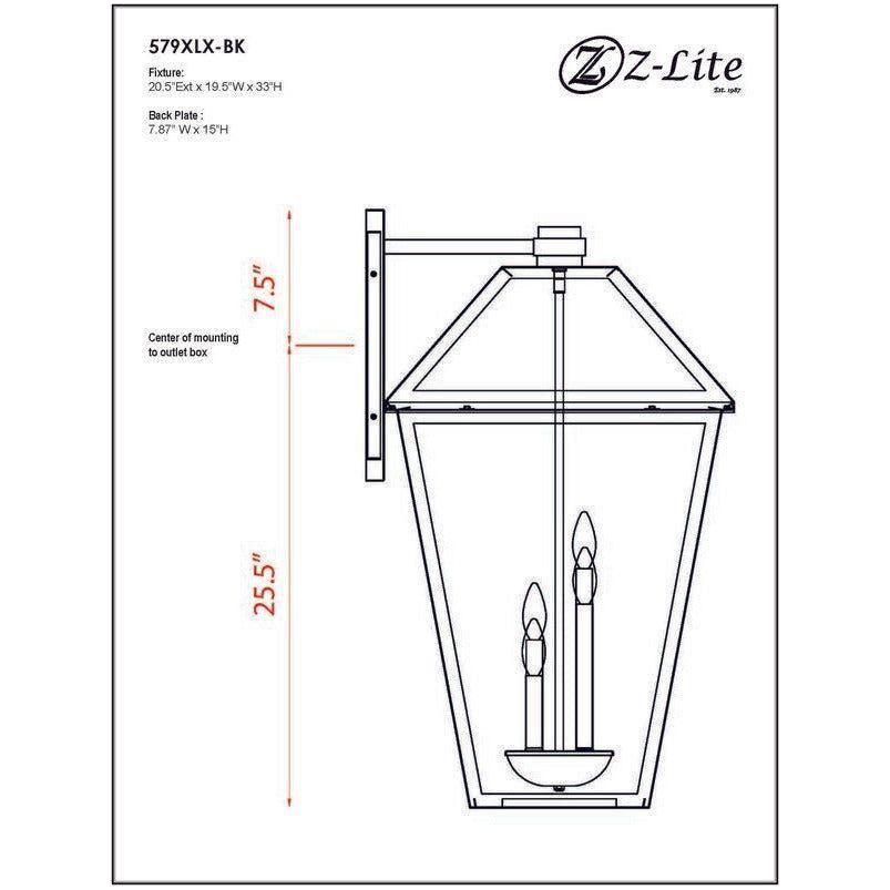 Z-Lite - Talbot 4-Light Outdoor Wall Light - Lights Canada
