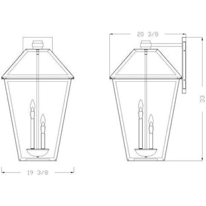 Z-Lite - Talbot 4-Light Outdoor Wall Light - Lights Canada