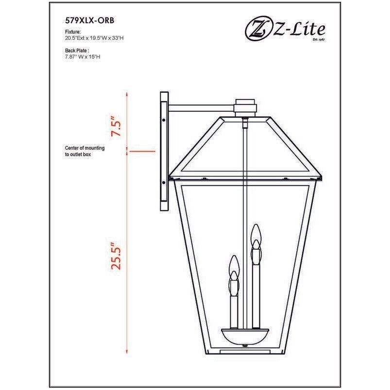 Z-Lite - Talbot 4-Light Outdoor Wall Light - Lights Canada